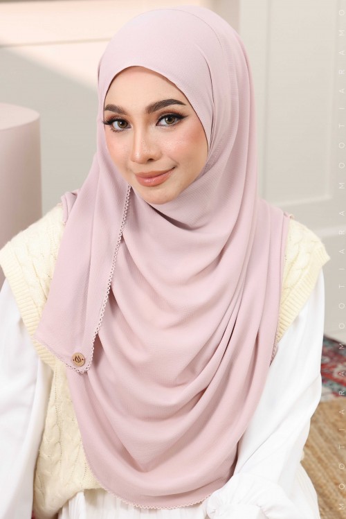 WARDA Plain Sulam Crochet WC04 (Blush Pink)
