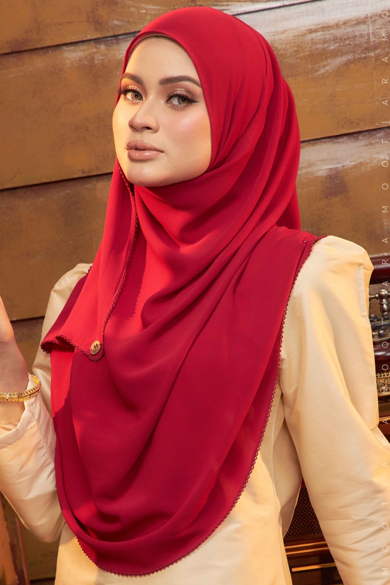 WARDA Plain Sulam Crochet WC06 (Dark Red)