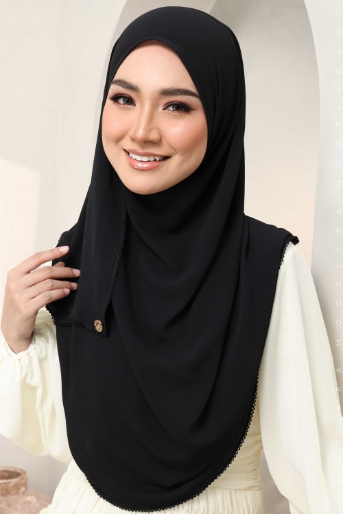 WARDA Plain Sulam Crochet WC18 (Black)