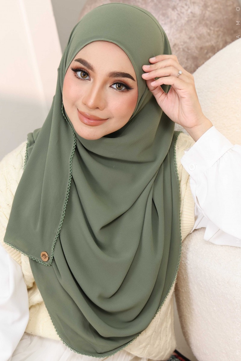 WARDA Plain Sulam Crochet WC21 (Dusty Green)