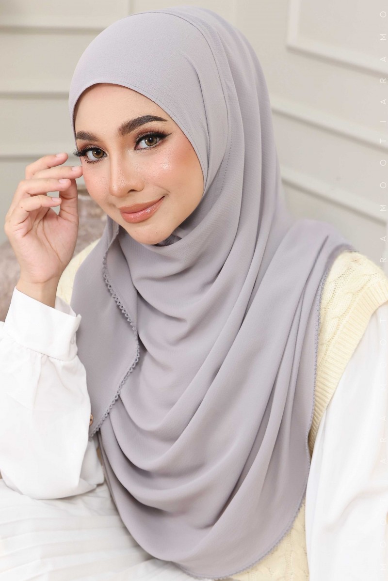 WARDA Plain Sulam Crochet WC24 (Light Grey)