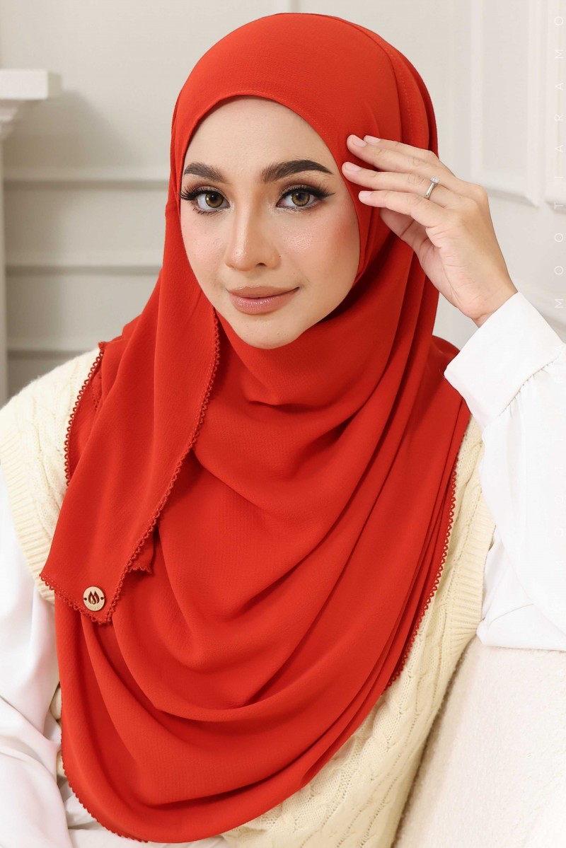 WARDA Plain Sulam Crochet WC30 (Brick Orange)